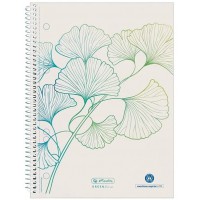 Greenline Ginkgo Bloc a spirales 70 pages quadrillees Format A5