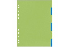 intercalaires Greenline - Format A4 - En carton manille aux couleurs vives