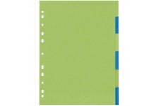 intercalaires Greenline - Format A4 - En carton manille aux couleurs vives