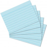 Herlitz Lot de 100 fiches bristol Format A4/A5/A6/A7/A8 A7 ligne. A7 liniert bleu