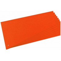 Intercalaire trapezoidale A4 carton 190g Orange Pqt de 100