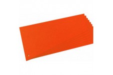 Intercalaire trapezoidale A4 carton 190g Orange Pqt de 100