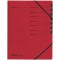 Trieur easyorga A4 en carton 7 compartiments + elastiques Rouge