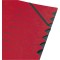 Trieur easyorga A4 en carton 7 compartiments + elastiques Rouge
