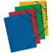 Trieur easyorga A4 en carton 7 compartiments + elastiques Rouge