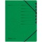 Trieur easyorga A4 en carton 7 compartiments + elastiques Vert