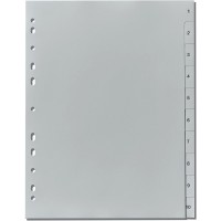 10841252 Intercalaires perfores 1-10, 23 x 29,7 cm, PP avec touches 1 1-10
