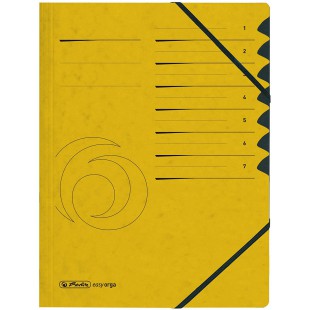 Trieur a   elastique Intercalaires 1-7 Jaune