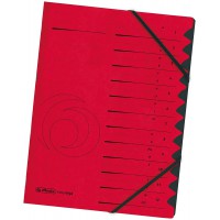 10843324 Trieur A4 Colorspan avec onglets 1-12, 355 g/m² (Rouge) (Import Allemagne)