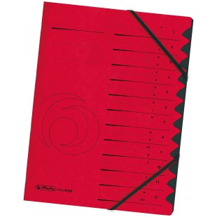 10843324 Trieur A4 Colorspan avec onglets 1-12, 355 g/m² (Rouge) (Import Allemagne)