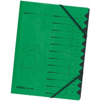 1 x trieur easyorga, A4, carton, 12 compartiments, vert