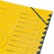 10843340 Trieur A4 Colorspan avec onglets 1-12, 355 g/m² (Jaune)