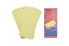 - intercalaires, pour format A4, carton dur RC, jaune perforee, 105 x 240 mm, 190 g/m2 conte