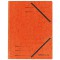 Chemise cartonnee avec rabat elastique orange