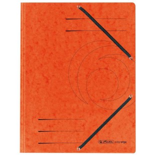Chemise cartonnee avec rabat elastique orange