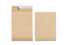 enveloppes pliantes autoadhesives en papier C4 130 g/m² 4 cm - Marron