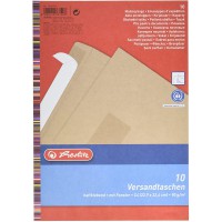 Enveloppes C4 90 g avec patte autocollante avec fenetre, papier recycle, Ange bleu, Lot de 10, sous vide, marron Lot de 10