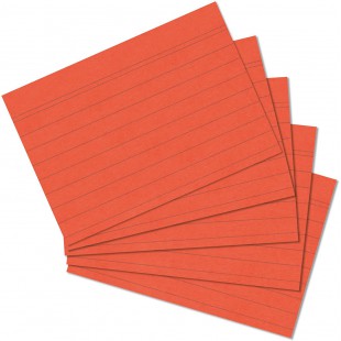 fiches Bristol Format A4/A5/A6/A7/A8 A5 Ligne A5 liniert Orange