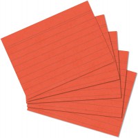 Lot de 100 fiches Bristol Format A4/A5/A6/A7/A8 A6 ligne. A6 liniert Orange