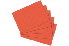 fiches Bristol Format A4/A5/A6/A7/A8 A7 ligne. A7 liniert Orange