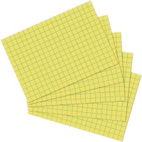 Lot de 100 fiches bristol Format A4/A5/A6/A7/A8 A6 quadrille A6 kariert jaune