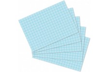 fiches bristol Format A4/A5/A6/A7/A8 A6 quadrille A6 kariert bleu