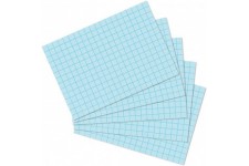 fiches bristol Format A4/A5/A6/A7/A8 A6 quadrille A6 kariert bleu