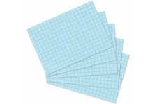 fiches bristol Format A4/A5/A6/A7/A8 A7 quadrille. A7 kariert bleu