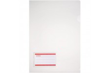 Lot de 10 : 10913804 pochettes en plastique A4 avec etiquette 0,180 mm (Transparent)