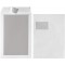 C4 Patte autocollante et dos en carton blanc avec fenetre et 120 g/m² Lot de 5, Lot de 5, plastique
