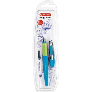 10999761 Stylo plume educatif my.pen M (Bleu clair/Vert)