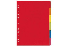 jeux de 6 intercalaires en carton, uni, A4, colore