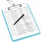 Porte-bloc easy orga to go, format A4, bleu transparopaque en plastique