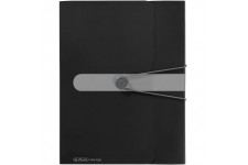 Porte-documents en Polypropylene, A4 Dos 4 cm, Noir