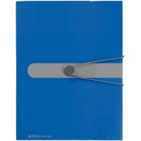porte-documents en polypropylene, A4 dos 4 cm, bleu opaque