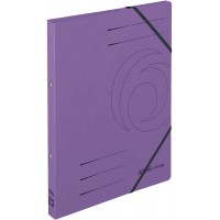 Lot de 5 : 11255452 Cardboard Violet Folder - Folders (Cardboard, Violet, A4, Portrait, 1.4 cm)