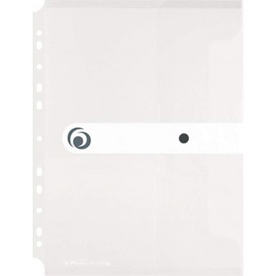 11292935 Pochette porte-documents A4 en plastique avec bouton pression Blanc transparent