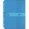 11292943 Pochette porte-documents A4 en plastique avec bouton pression Bleu transparent