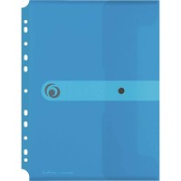 11292943 Pochette porte-documents A4 en plastique avec bouton pression Bleu transparent