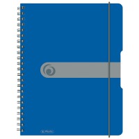 11293065 Bloc a  spirales de 80 feuilles A4 de papier sans bois sans a  emporter partout (Bleu)