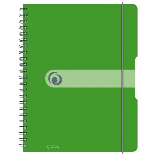 bloc a  spirales de 80 feuilles, format A4, papier sans bois, quadrille, vert pomme