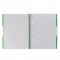 bloc a  spirales de 80 feuilles, format A4, papier sans bois, quadrille, vert pomme