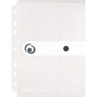 11293818 Pochette porte-documents A5 en plastique avec bouton pression Blanc transparent