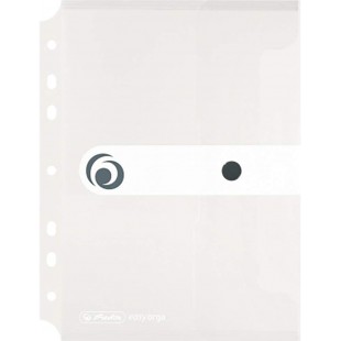 11293818 Pochette porte-documents A5 en plastique avec bouton pression Blanc transparent