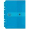 11293826 Pochette porte-documents A5 en plastique avec bouton pression Bleu transparent