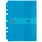 11293826 Pochette porte-documents A5 en plastique avec bouton pression Bleu transparent