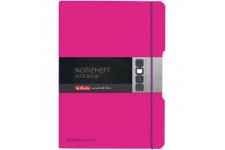 (A4, Carnet couverture interchangeable en polypropylene avec fermeture en caoutchouc, 80 g/m²) 80 feuilles Couverture en plastiq