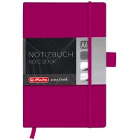 Carnet a  couverture rigide avec ruban, format A6, quadrille, 96 pages, berry (rose)