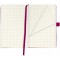 Carnet a  couverture rigide avec ruban, format A6, quadrille, 96 pages, berry (rose)
