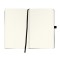 Carnet a  couverture rigide avec ruban et passant a  stylo Papier blanc A5 Noir